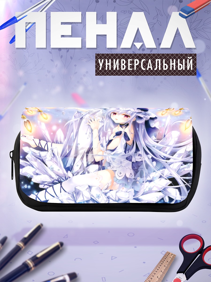 Пенал-косметичка Беловолосая девушка в кристаллах