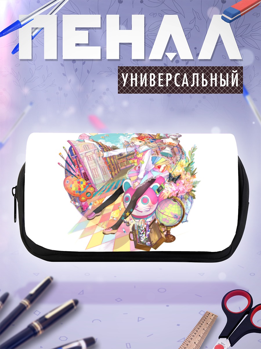 Пенал-косметичка Девушка с бабочкой