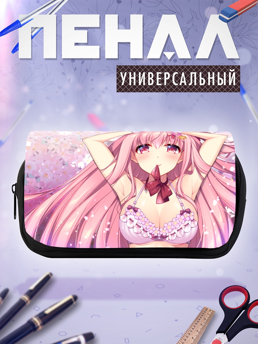 Пенал-косметичка Девушка в сакуре