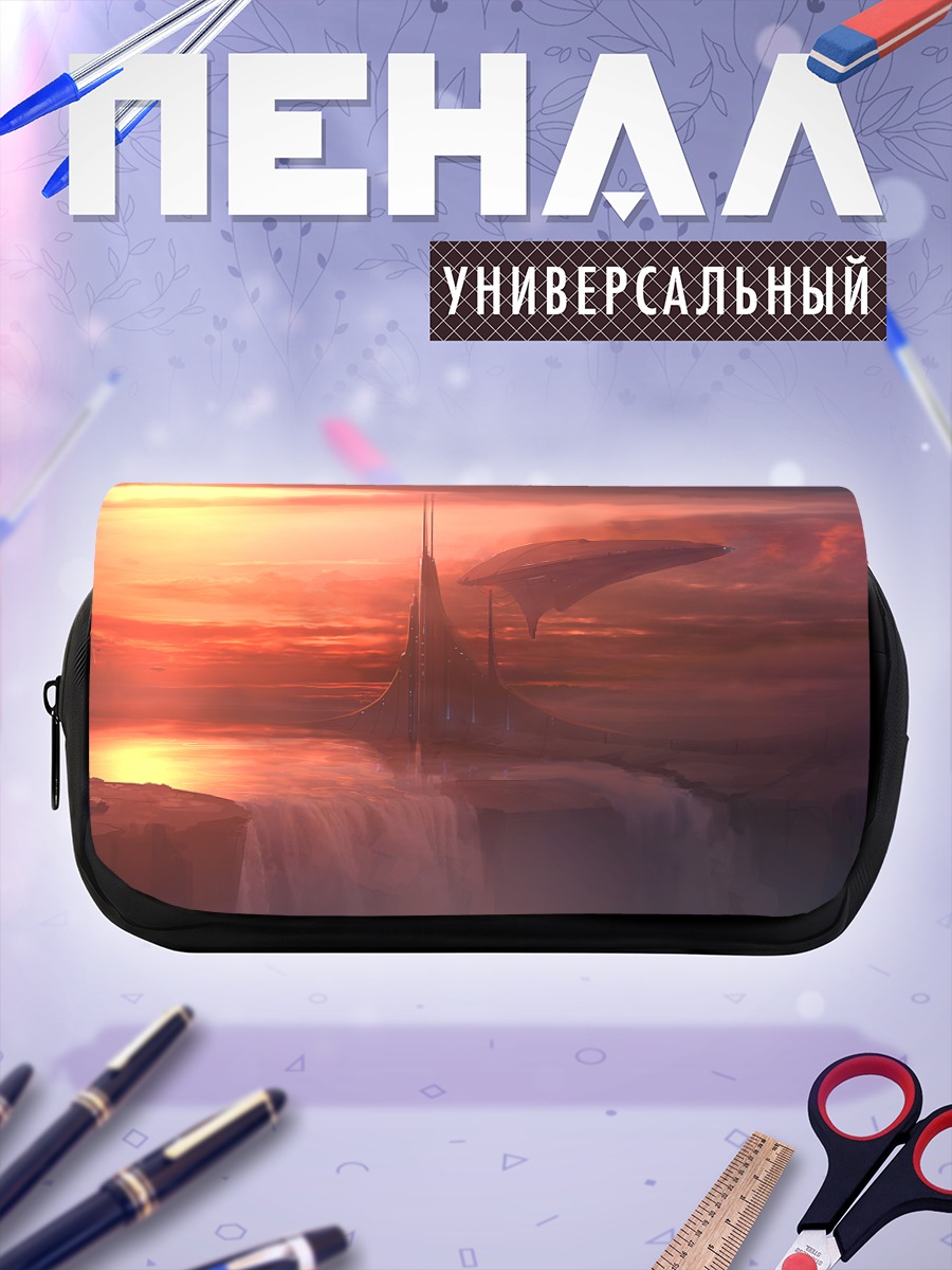 Пенал-косметичка Закат над водопадом