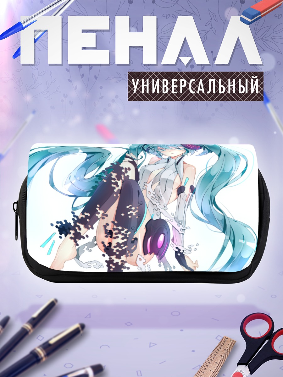 Пенал-косметичка Мику Хацунэ в брызгах