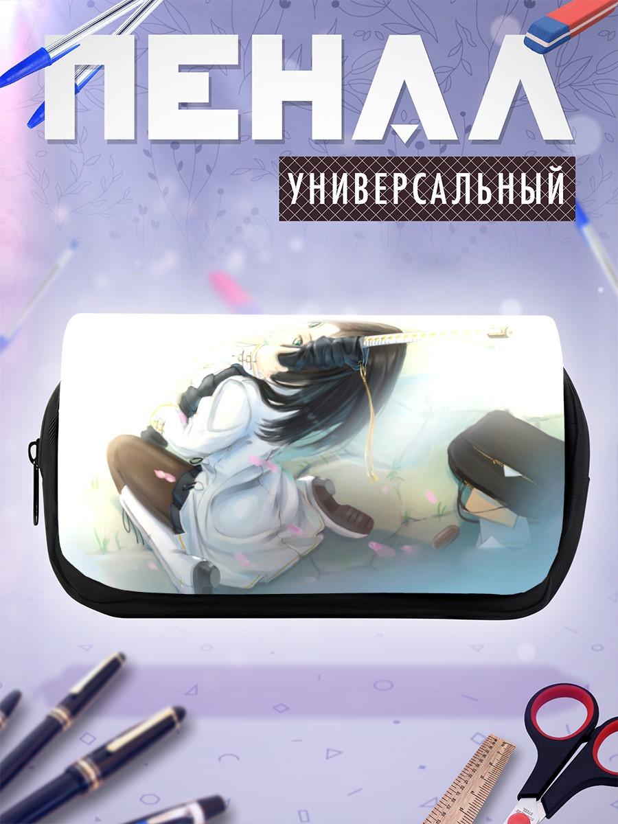 Пенал-косметичка Девушка с катаной