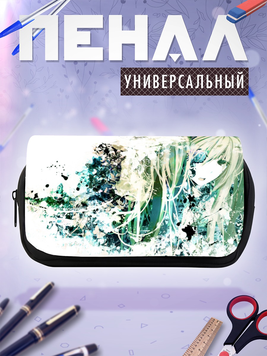 Пенал-косметичка Мику Хацунэ в брызгах