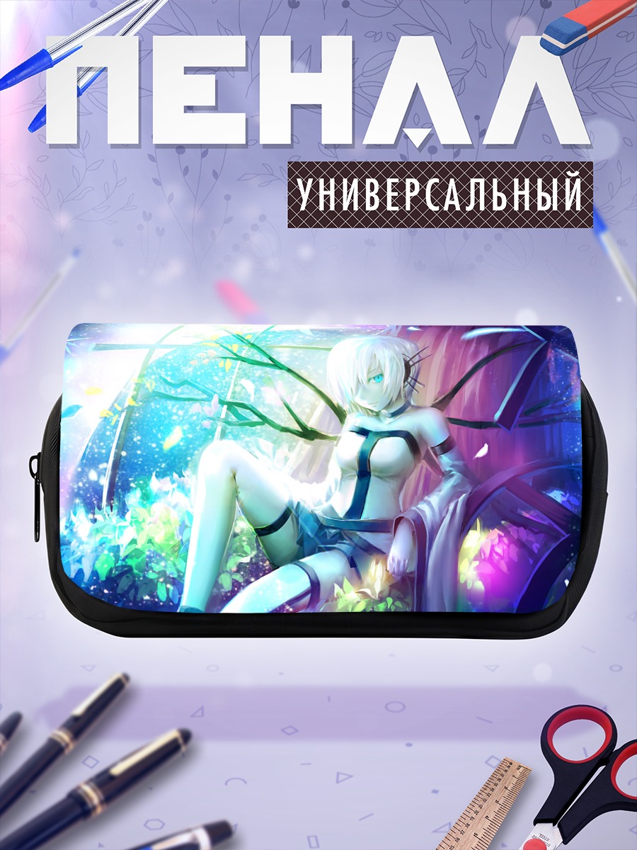 Пенал-косметичка Беловолосая девушка в цветах