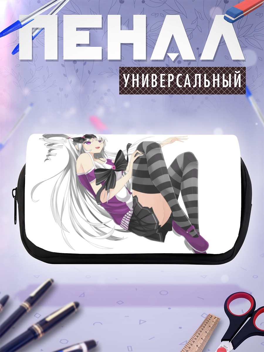 Пенал-косметичка Мику Хацунэ в полосках