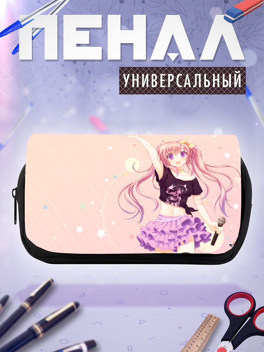Пенал-косметичка Мику Хацунэ с микрофоном
