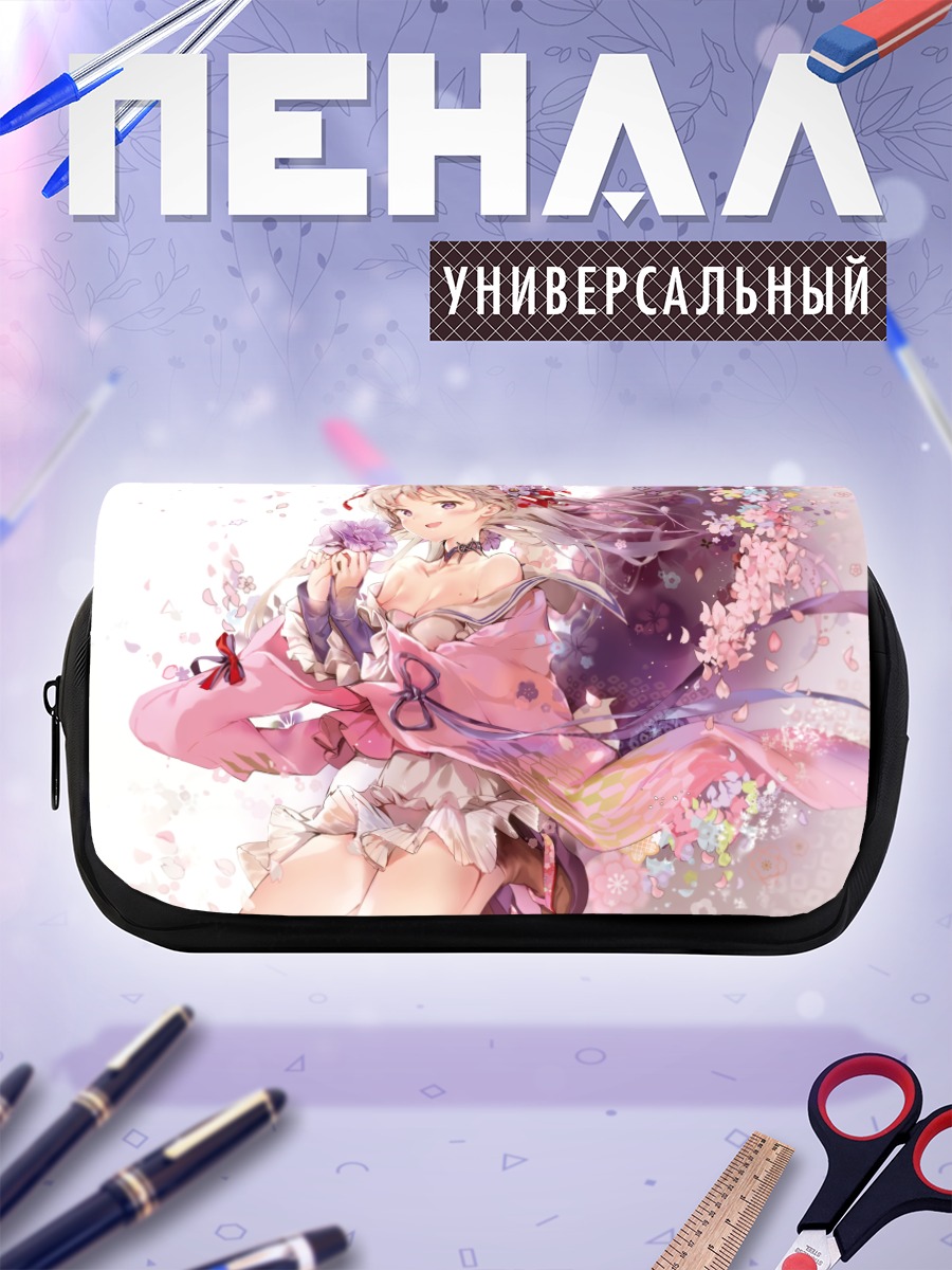 Пенал-косметичка Девушка в сакуре