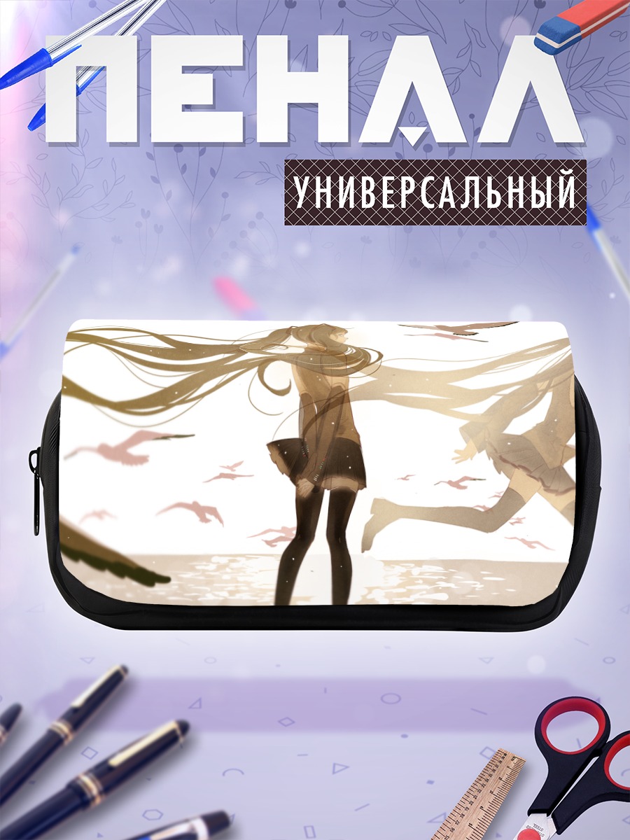 Пенал-косметичка Мику Хацунэ и птицы