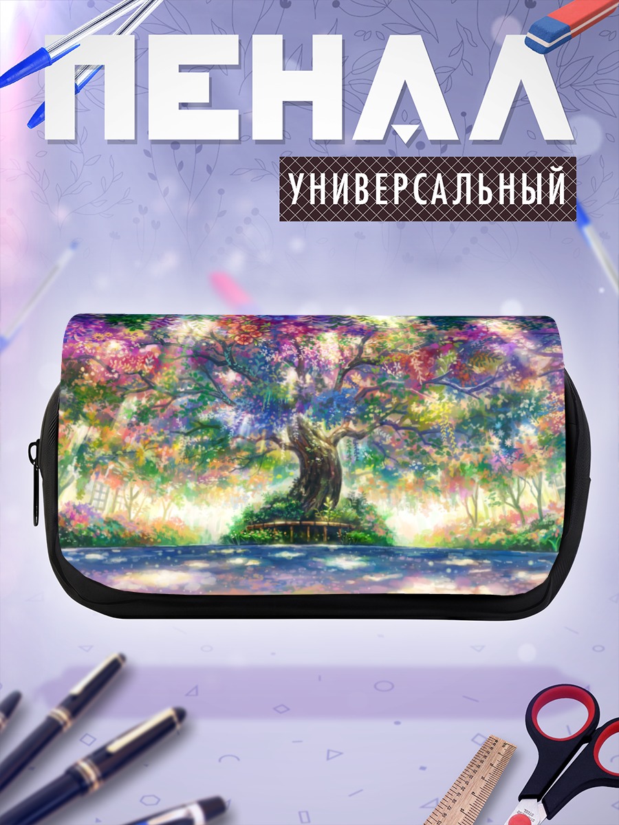 Пенал-косметичка Цветущий парк в тени