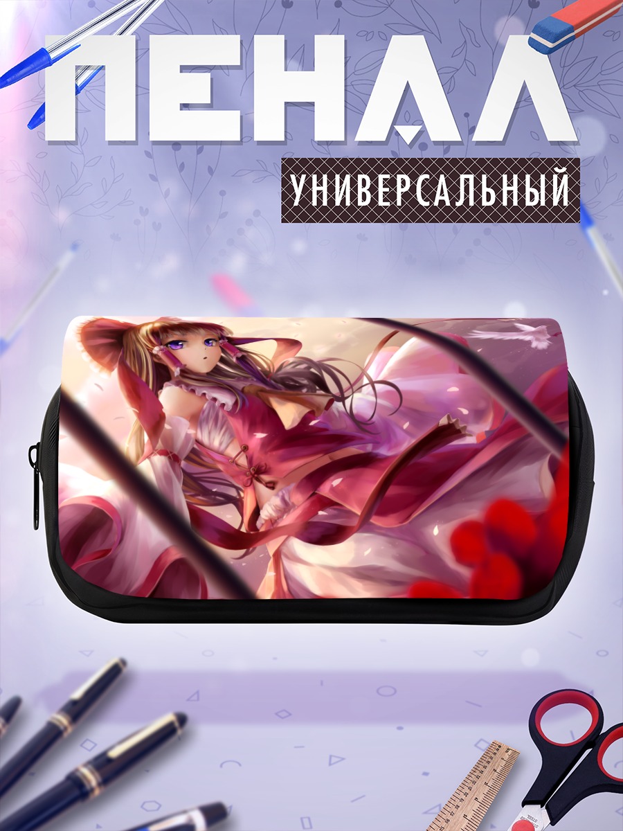 Пенал-косметичка Рейму Хакурэй в цветах