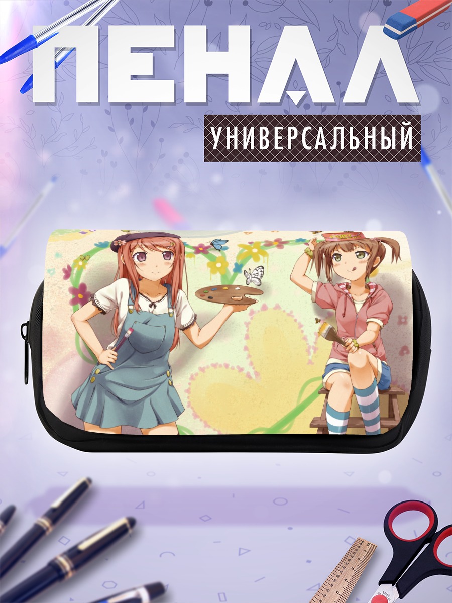 Пенал-косметичка Девушки с цветами