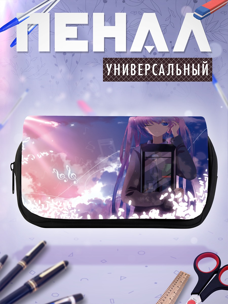 Пенал-косметичка Мику Хацунэ в цветах