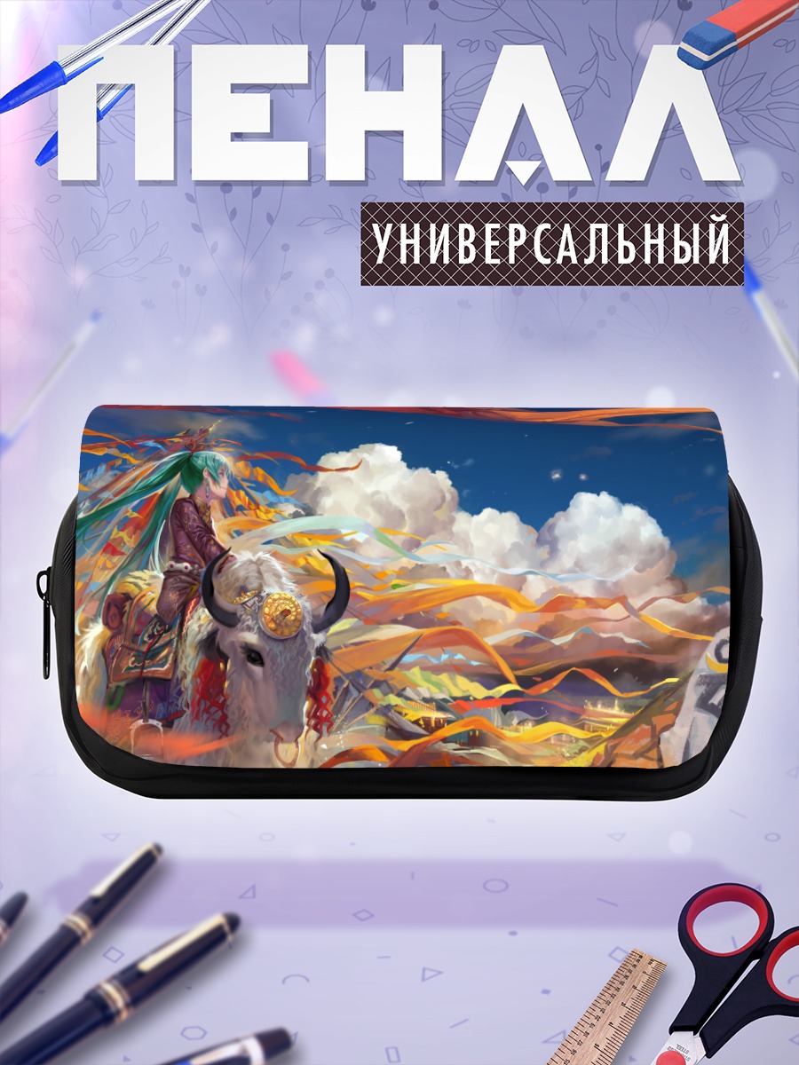 Пенал-косметичка Мику Хацунэ на быке