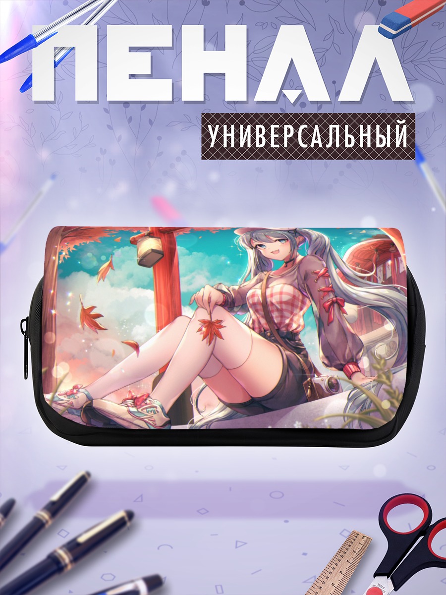 Пенал-косметичка Мику Хацунэ осенью