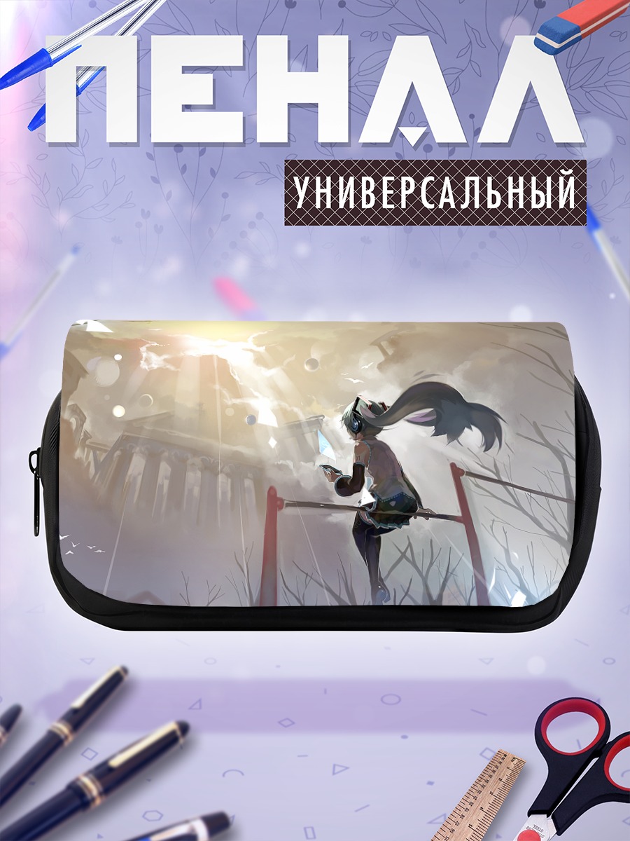 Пенал-косметичка Мику Хацунэ у храма