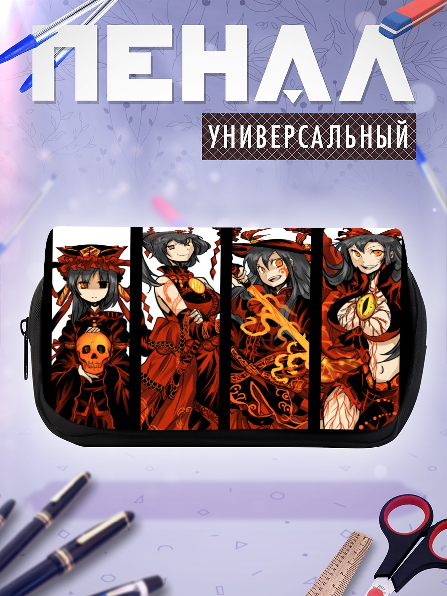 Пенал-косметичка Героини Touhou в красном