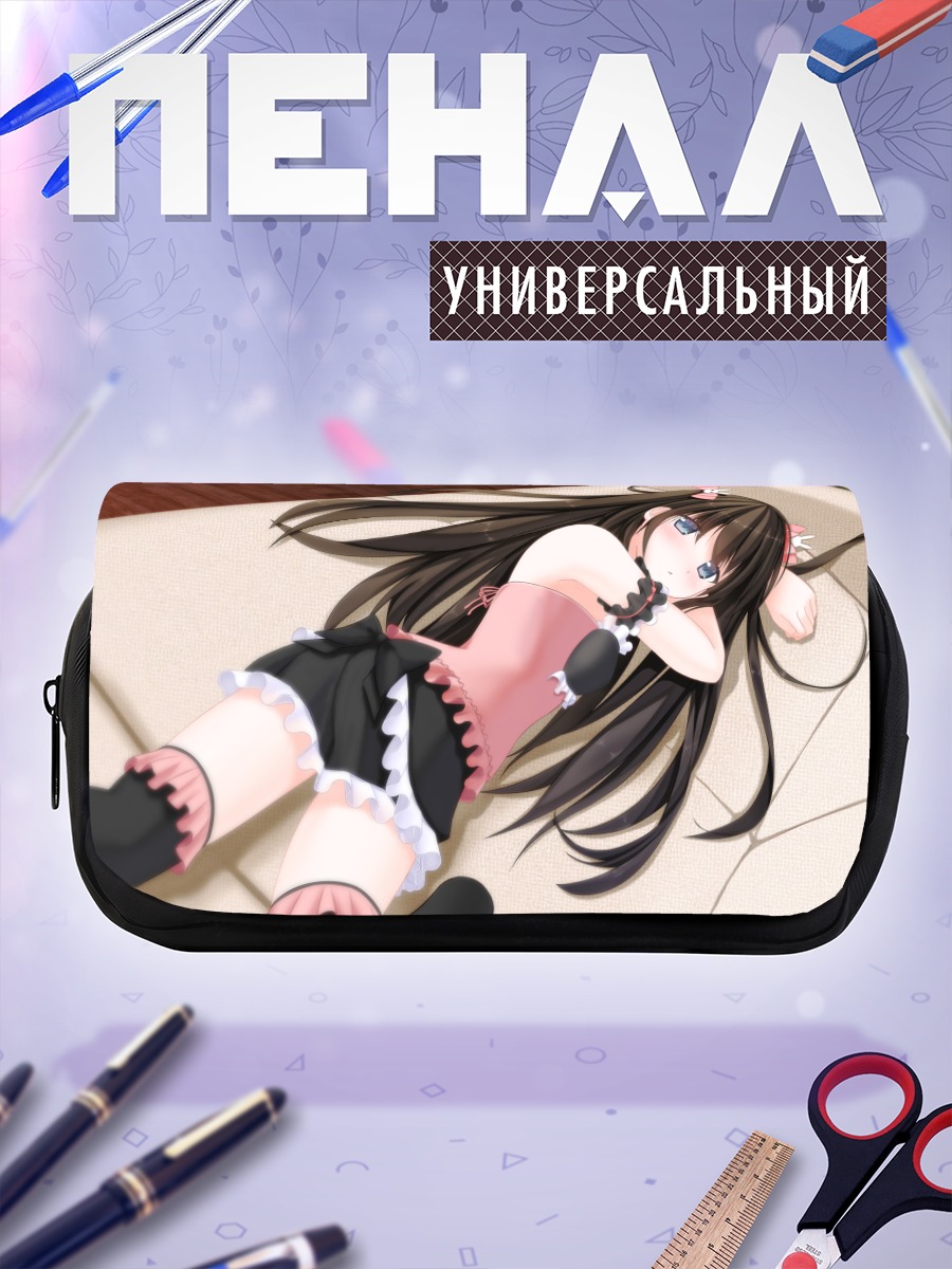 Пенал-косметичка Девушка с хвостиками