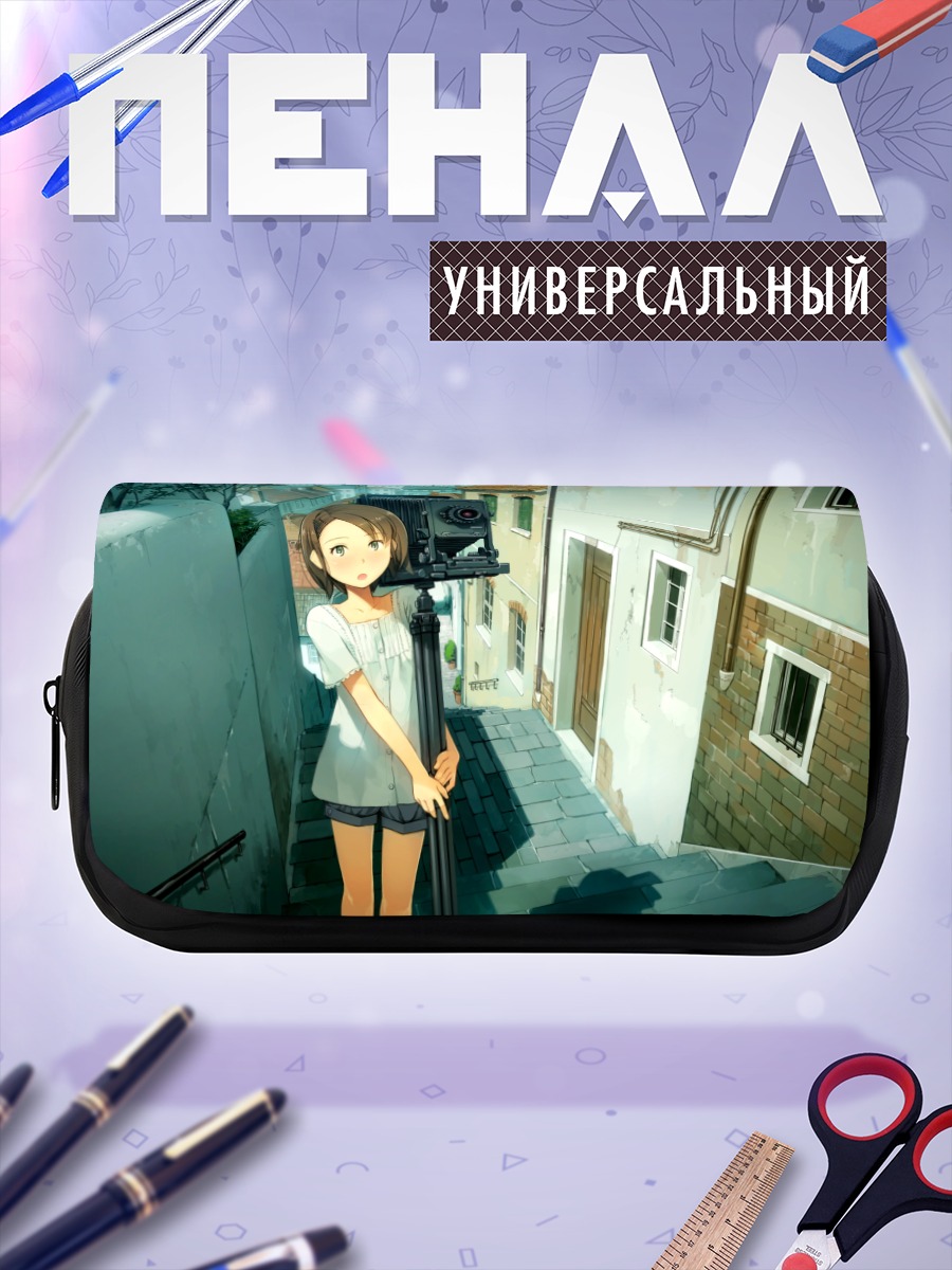 Пенал-косметичка Девушка с камерой в городе