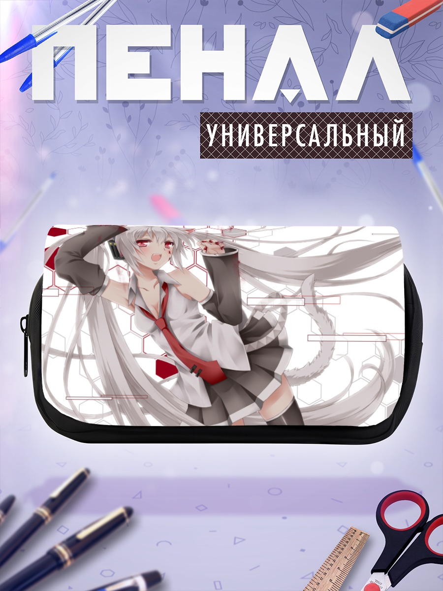 Пенал-косметичка Мику Хацунэ в белом