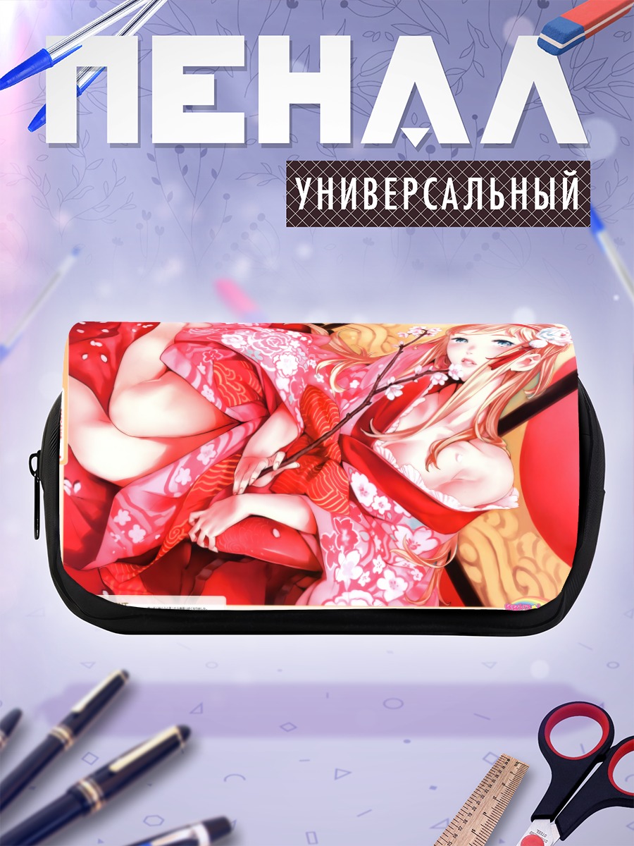 Пенал-косметичка Девушка в сакуре