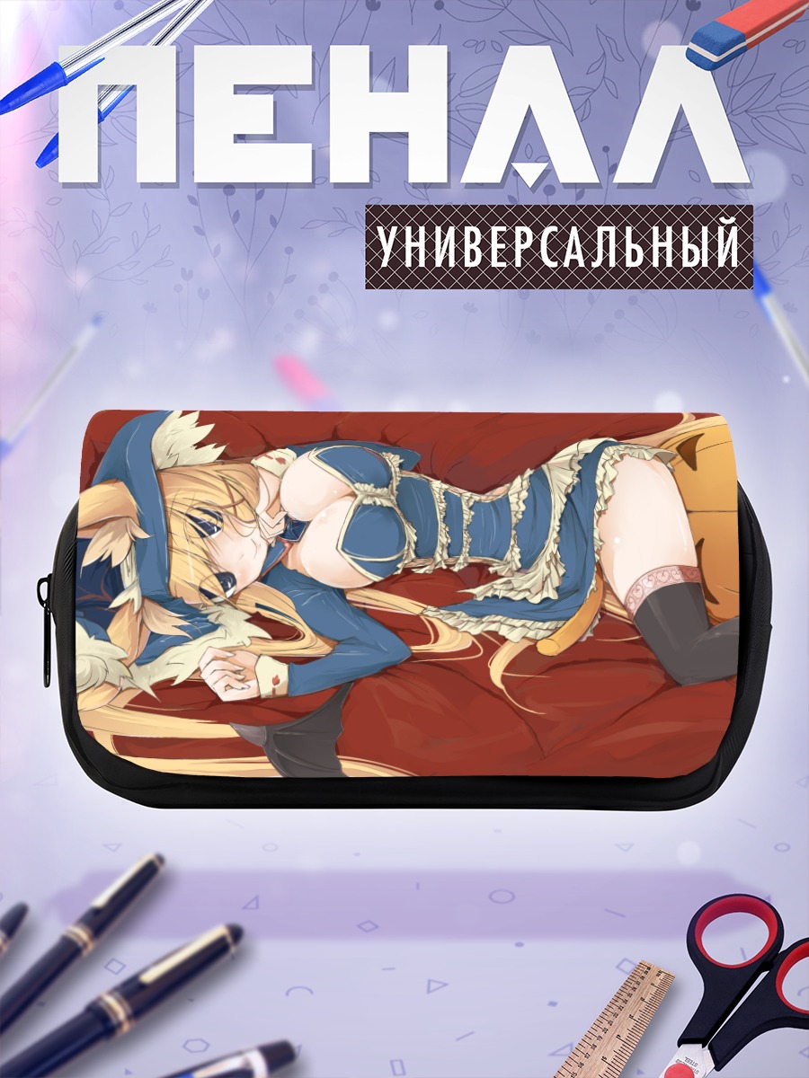 Пенал-косметичка Девушка-лиса в платье