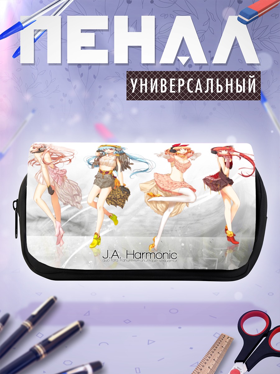Пенал-косметичка Мику Хацунэ в наушниках