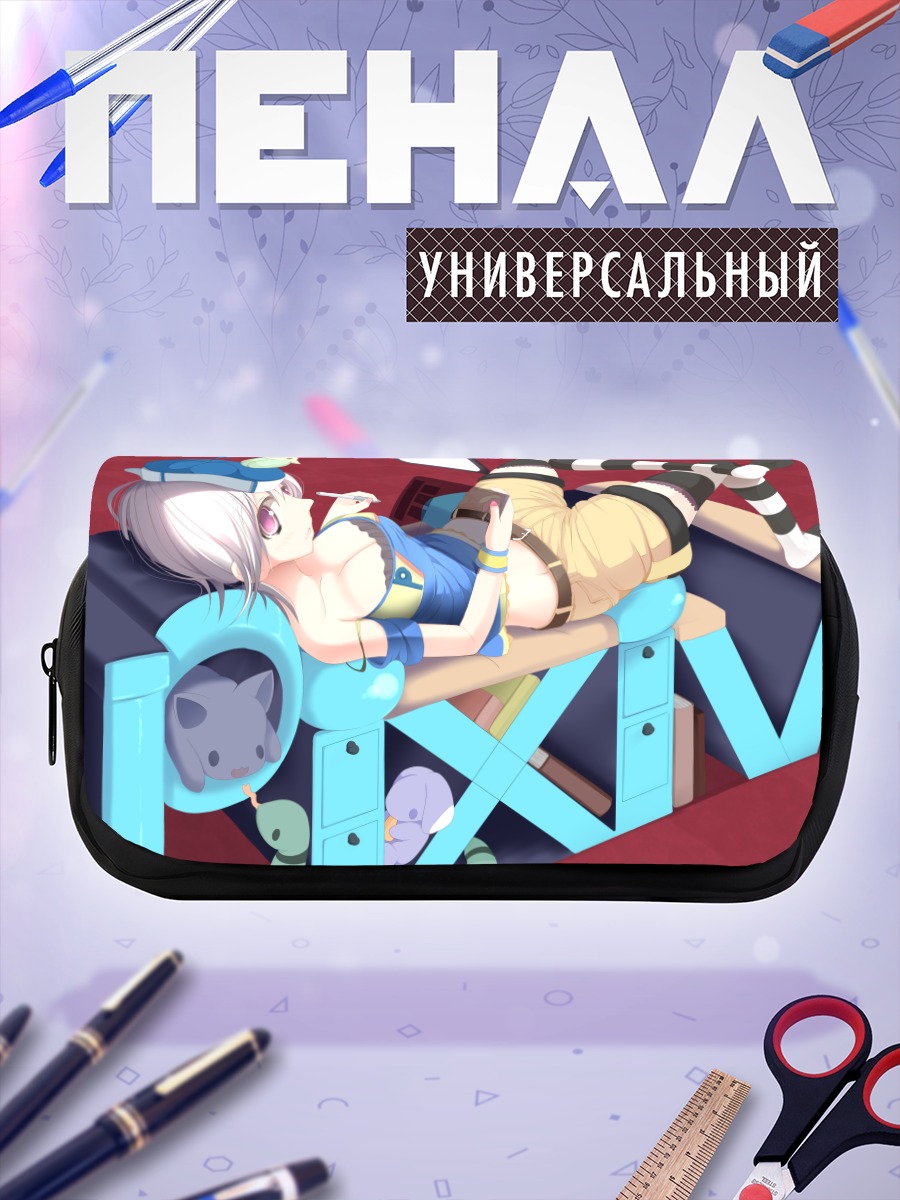 Пенал-косметичка Мику Хацунэ с птичками