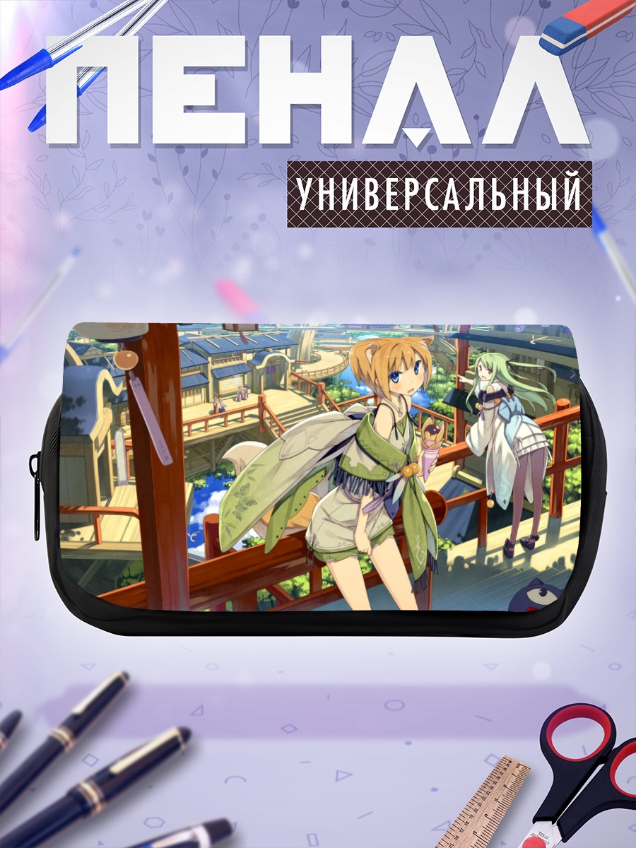Пенал-косметичка Девушка-лиса в городе