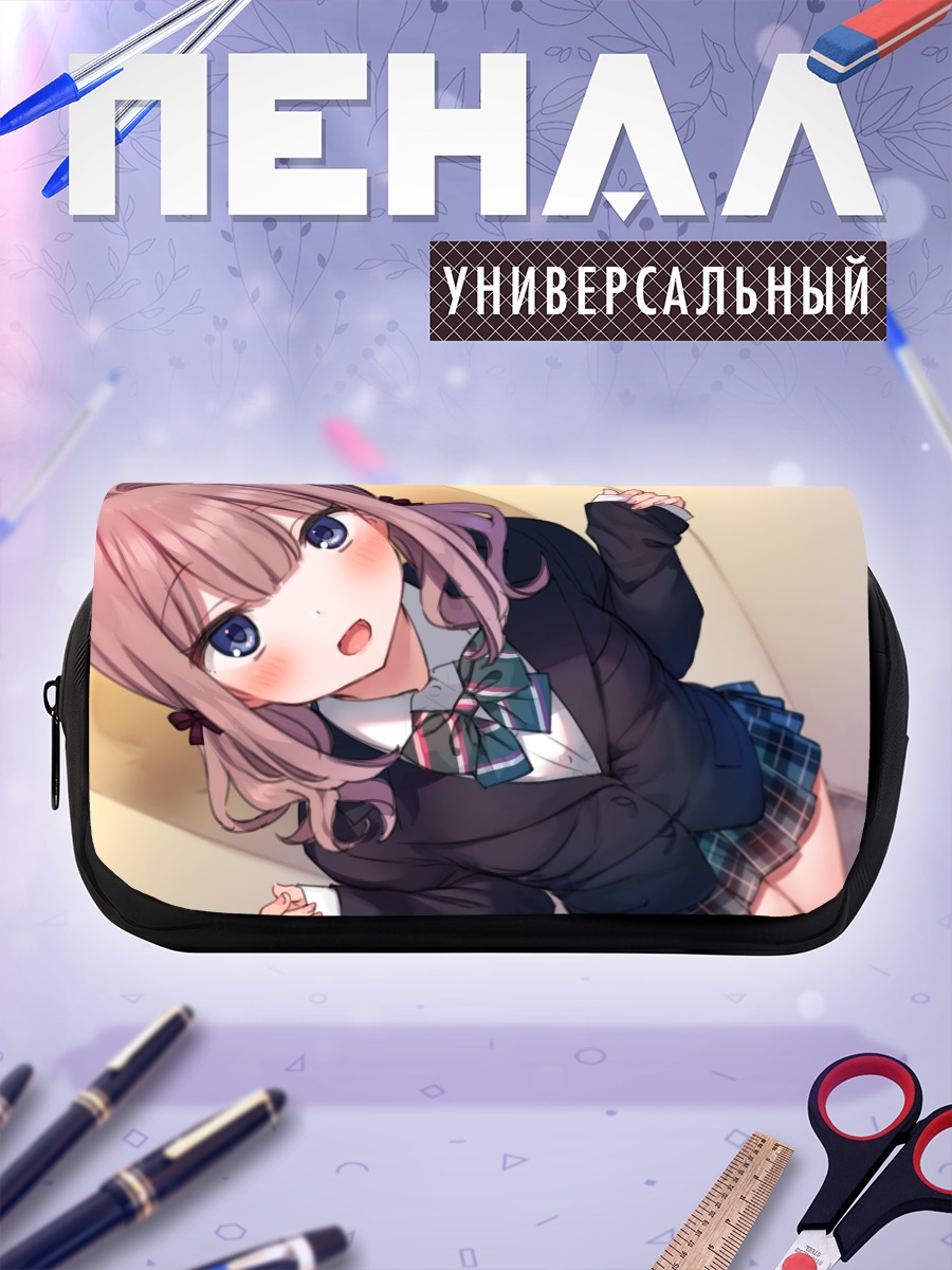 Пенал-косметичка Школьница с хвостиками