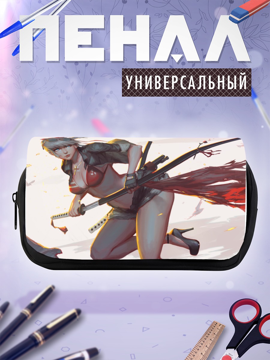 Пенал-косметичка Воительница с катаной
