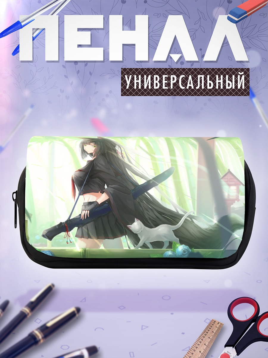Пенал-косметичка Девушка-лиса в бамбуке