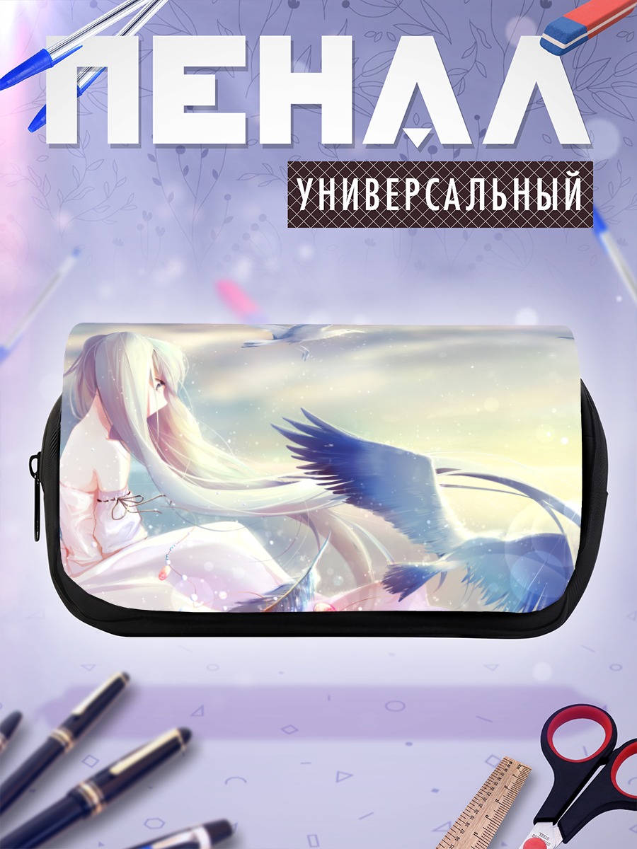Пенал-косметичка Мику Хацунэ с птицами