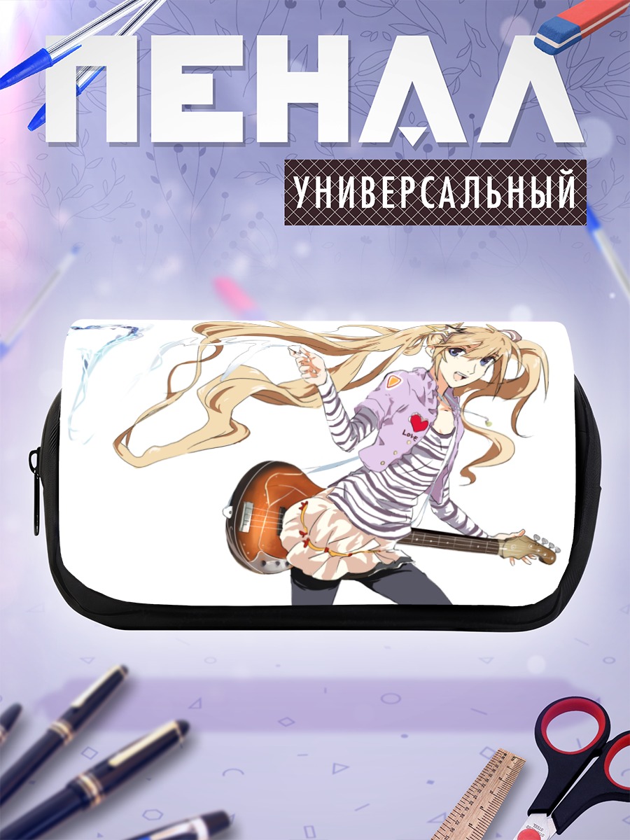 Пенал-косметичка Мику Хацунэ с гитарой