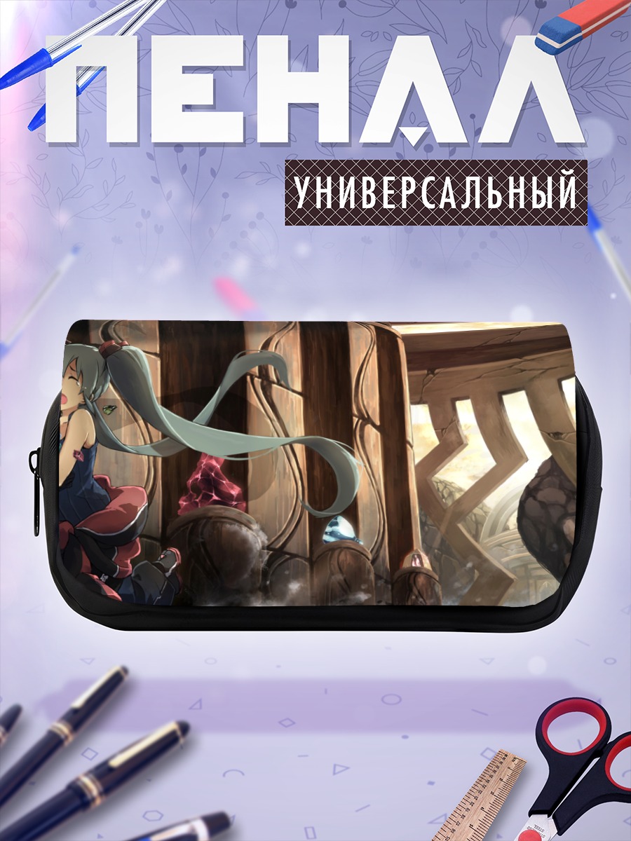 Пенал-косметичка Мику Хацунэ с десертом