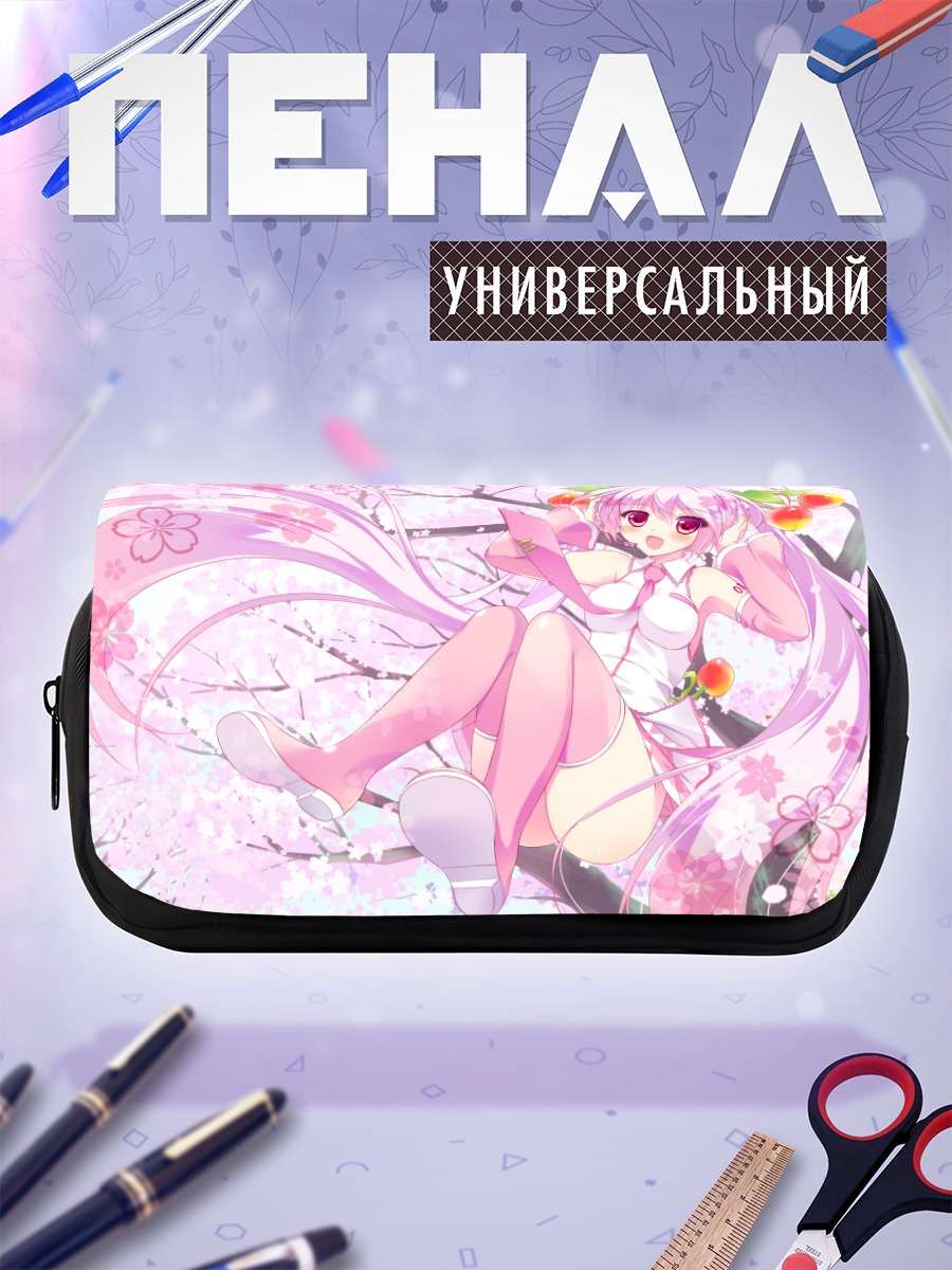 Пенал-косметичка Мику Хацунэ в сакуре