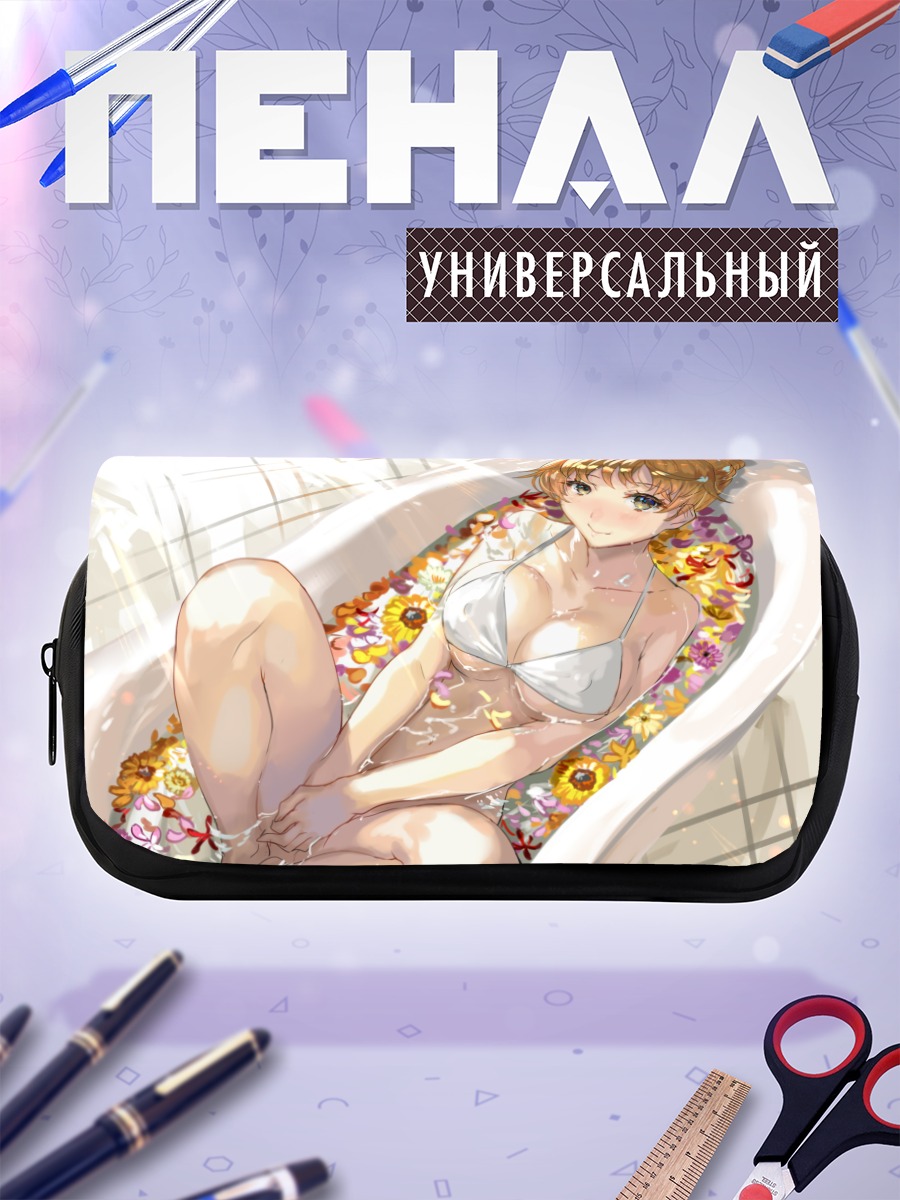Пенал-косметичка Блондинка в цветах