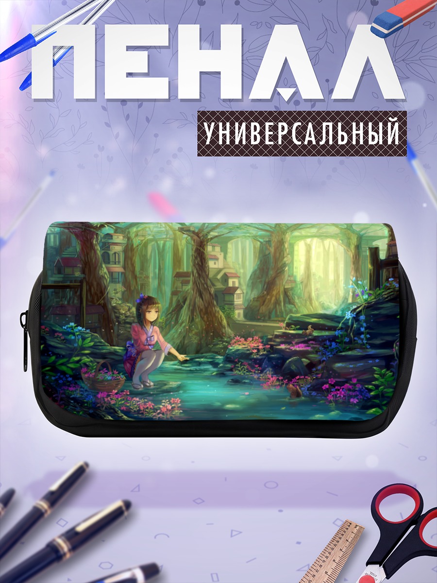 Пенал-косметичка Девушка в лесу