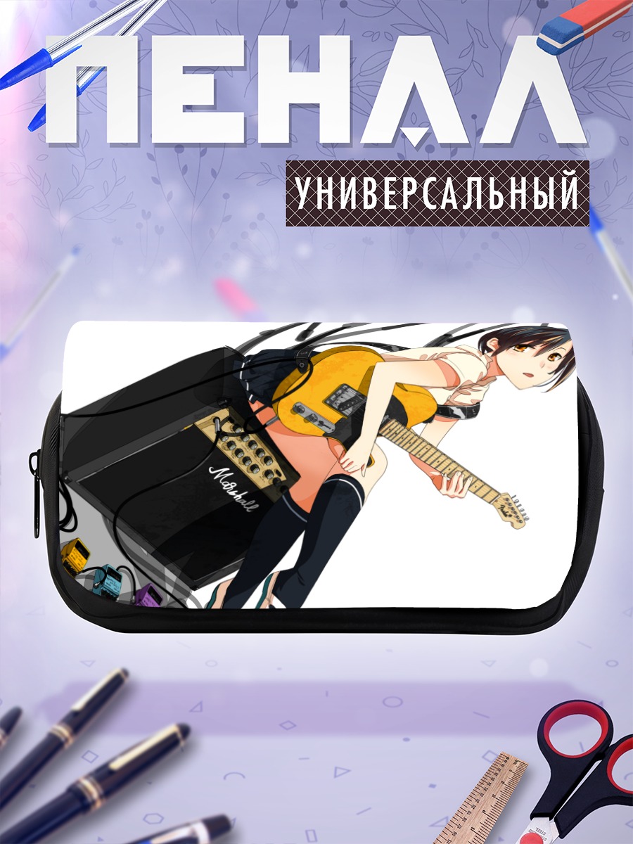 Пенал-косметичка Девушка с гитарой