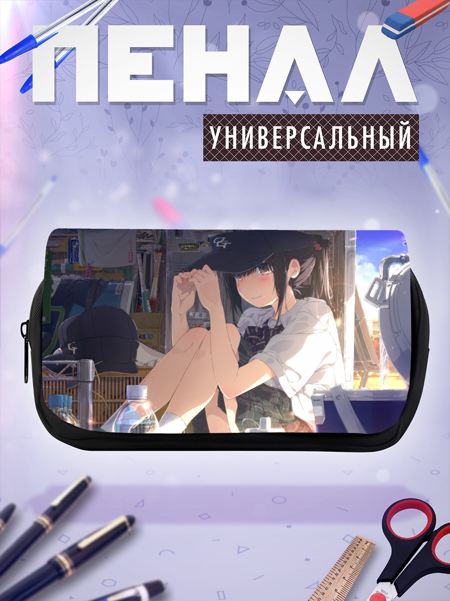 Пенал-косметичка Девушка в кепке