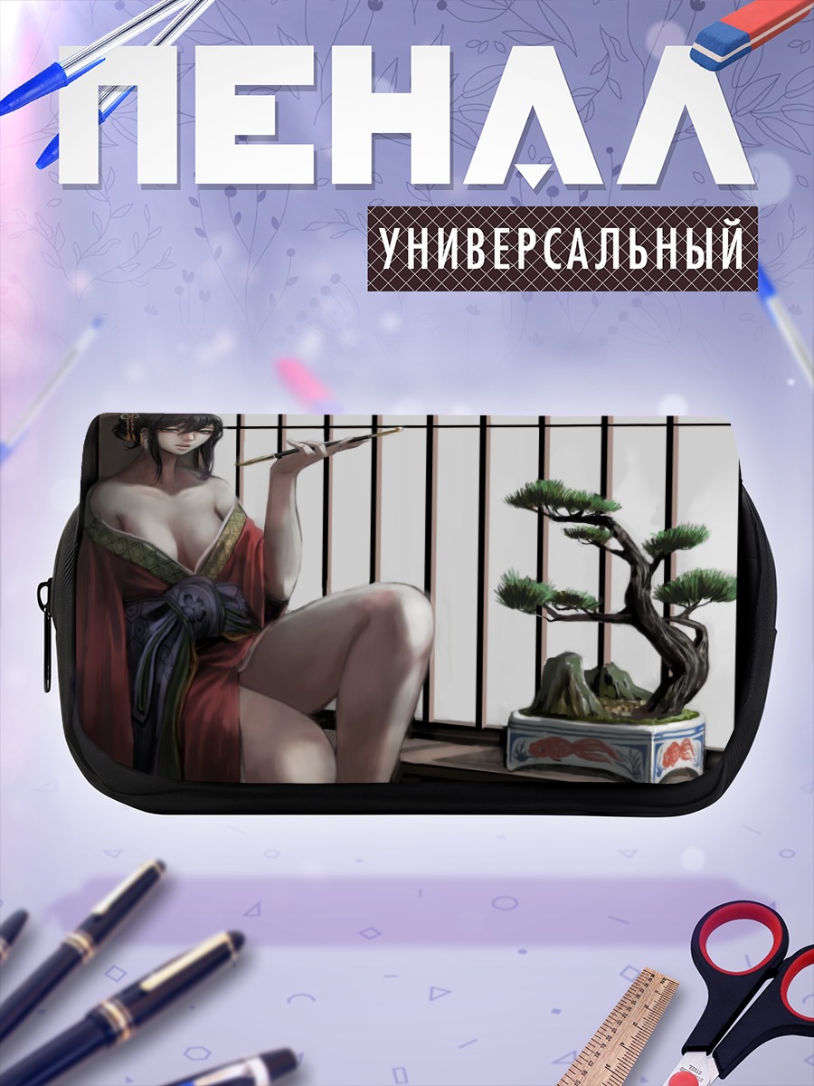 Пенал-косметичка Девушка в кимоно