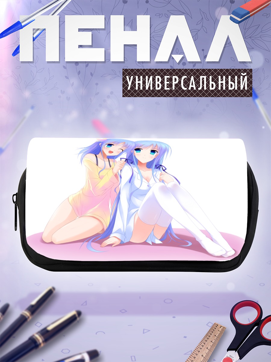Пенал-косметичка Голубые волосы и ленты