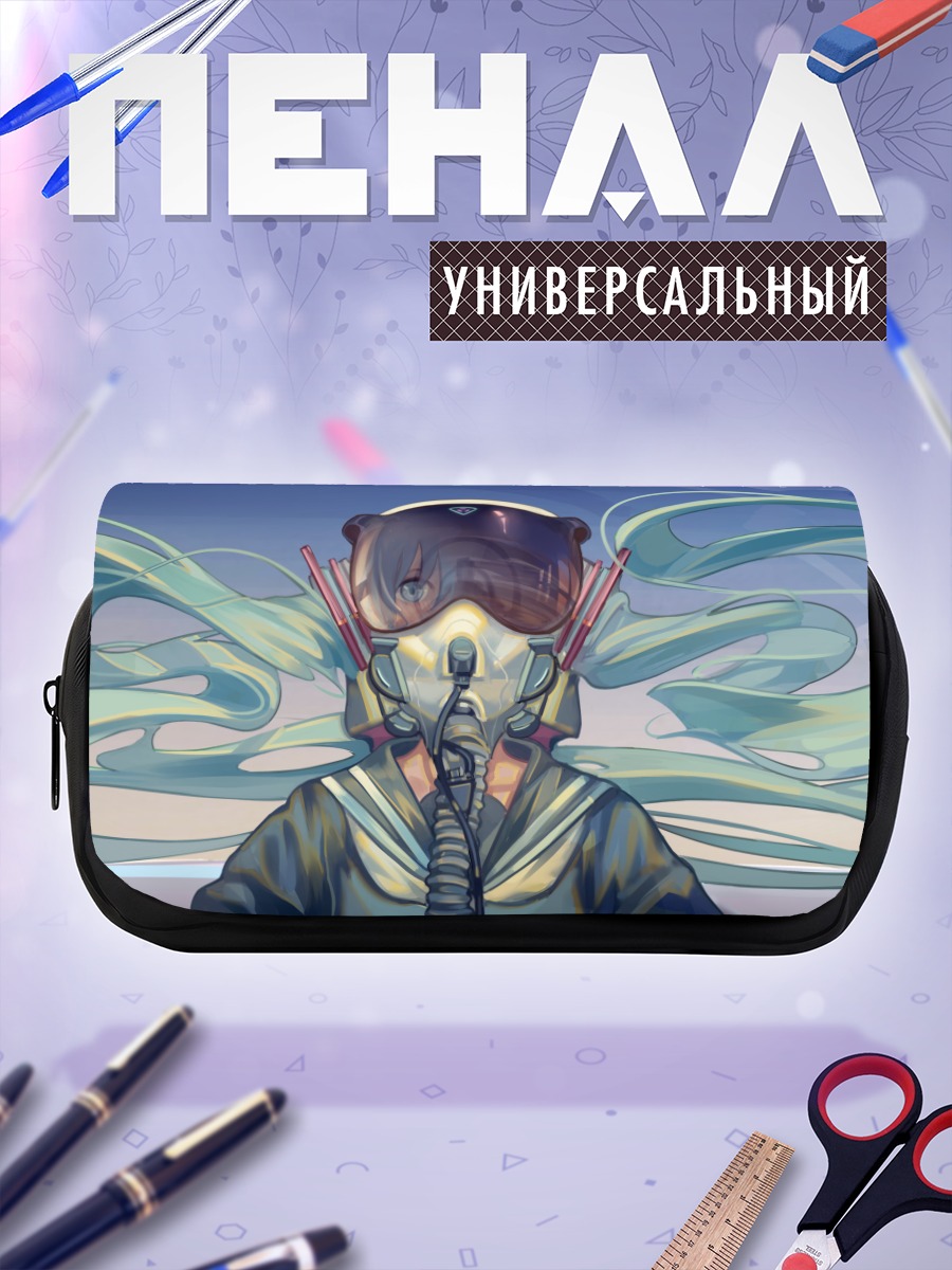 Пенал-косметичка Мику Хацунэ в маске