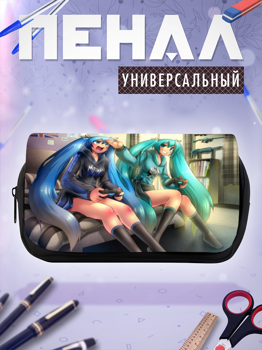 Пенал-косметичка Мику Хацунэ геймер