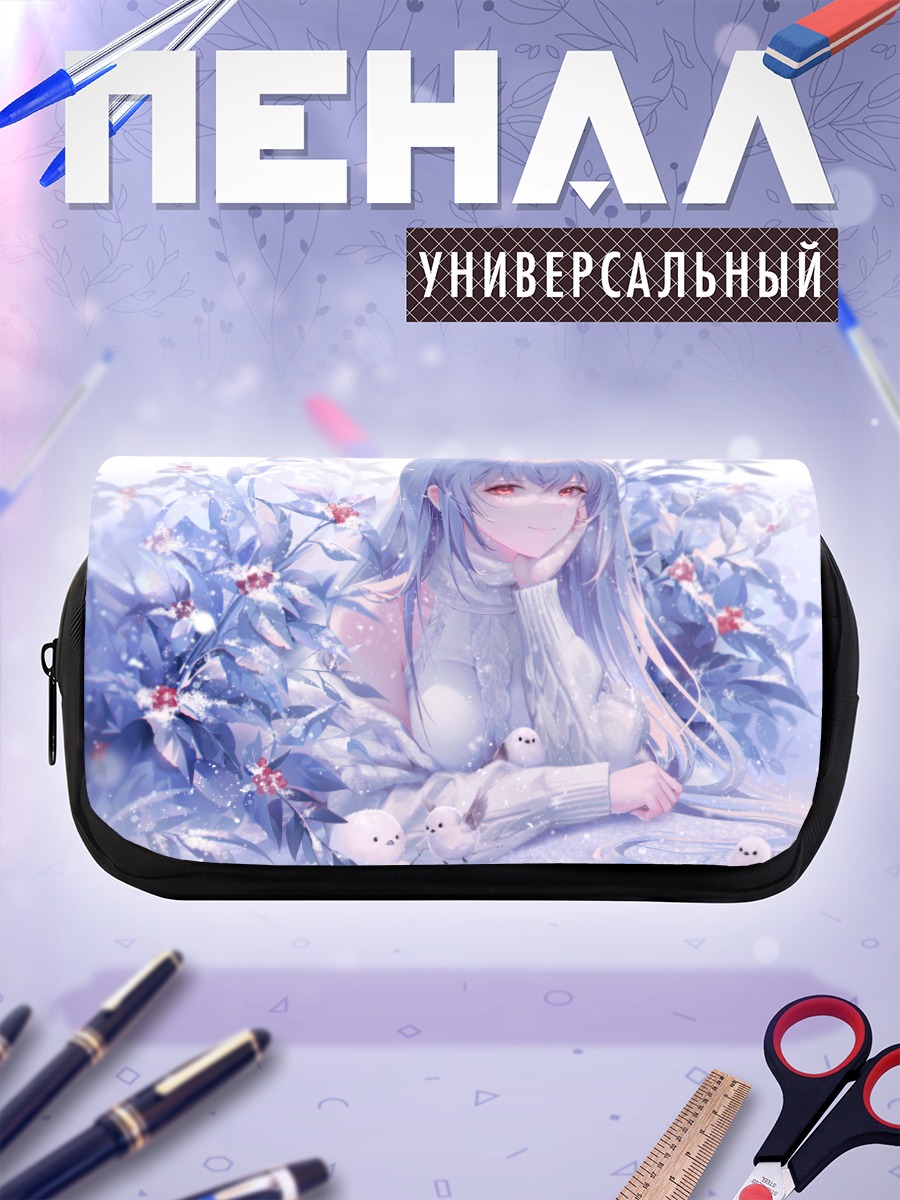 Пенал-косметичка Зимняя сказка с птицами