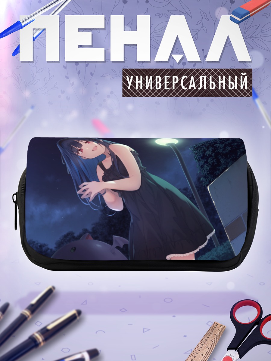 Пенал-косметичка Готическая девушка ночью