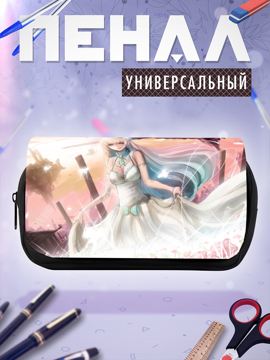Пенал-косметичка Мику Хацунэ в белом