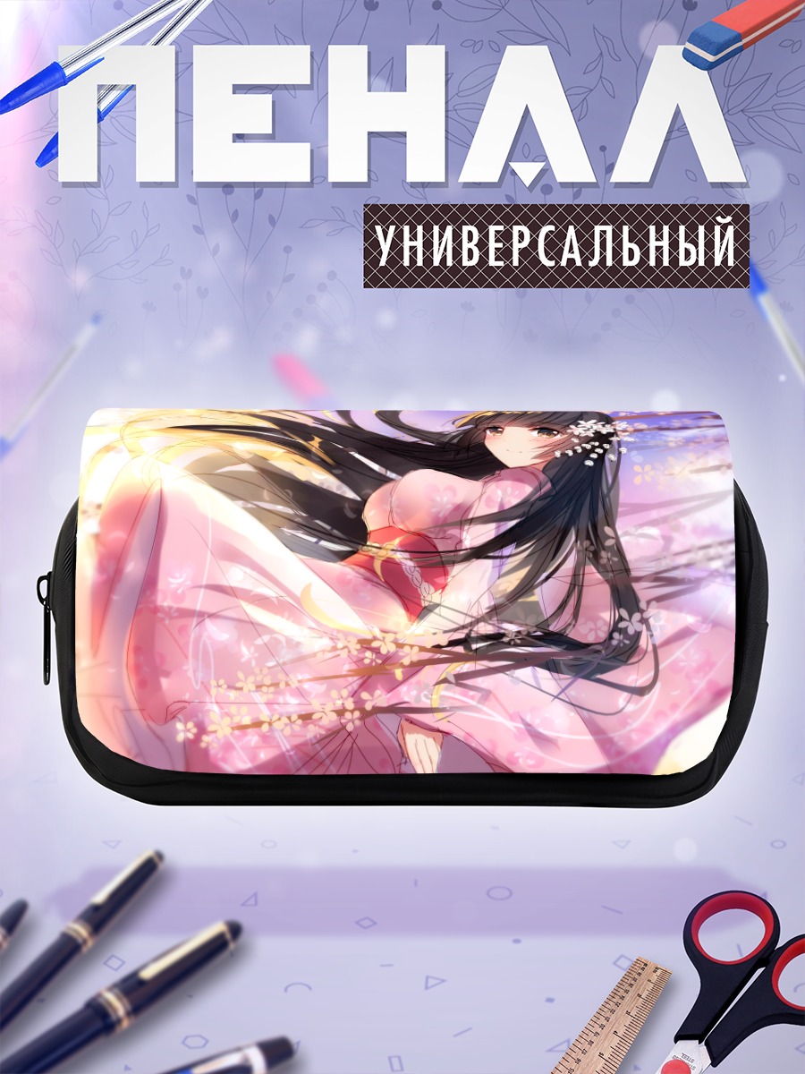 Пенал-косметичка Девушка в сакуре