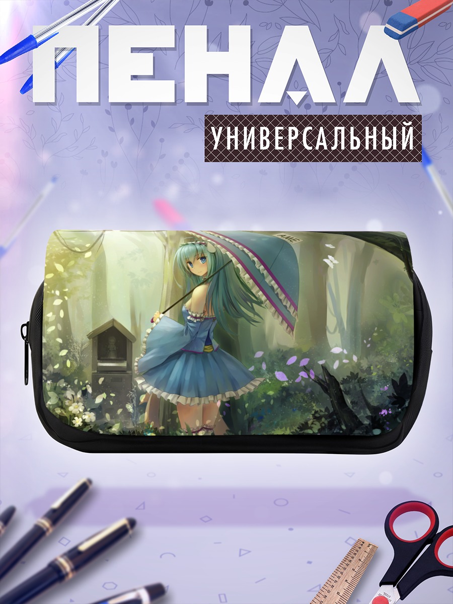 Пенал-косметичка Мику Хацунэ в лесу