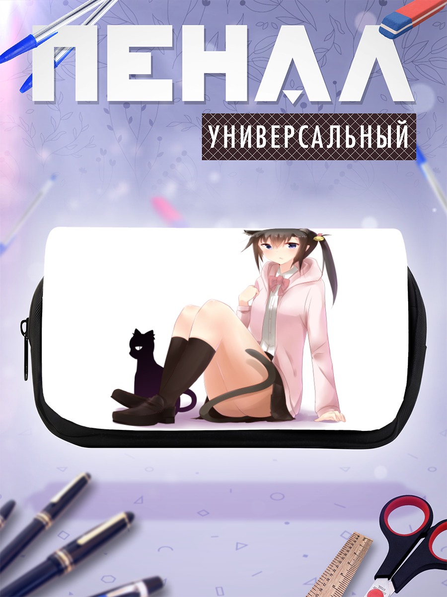 Пенал-косметичка Нацухо Некогасаки в розовом