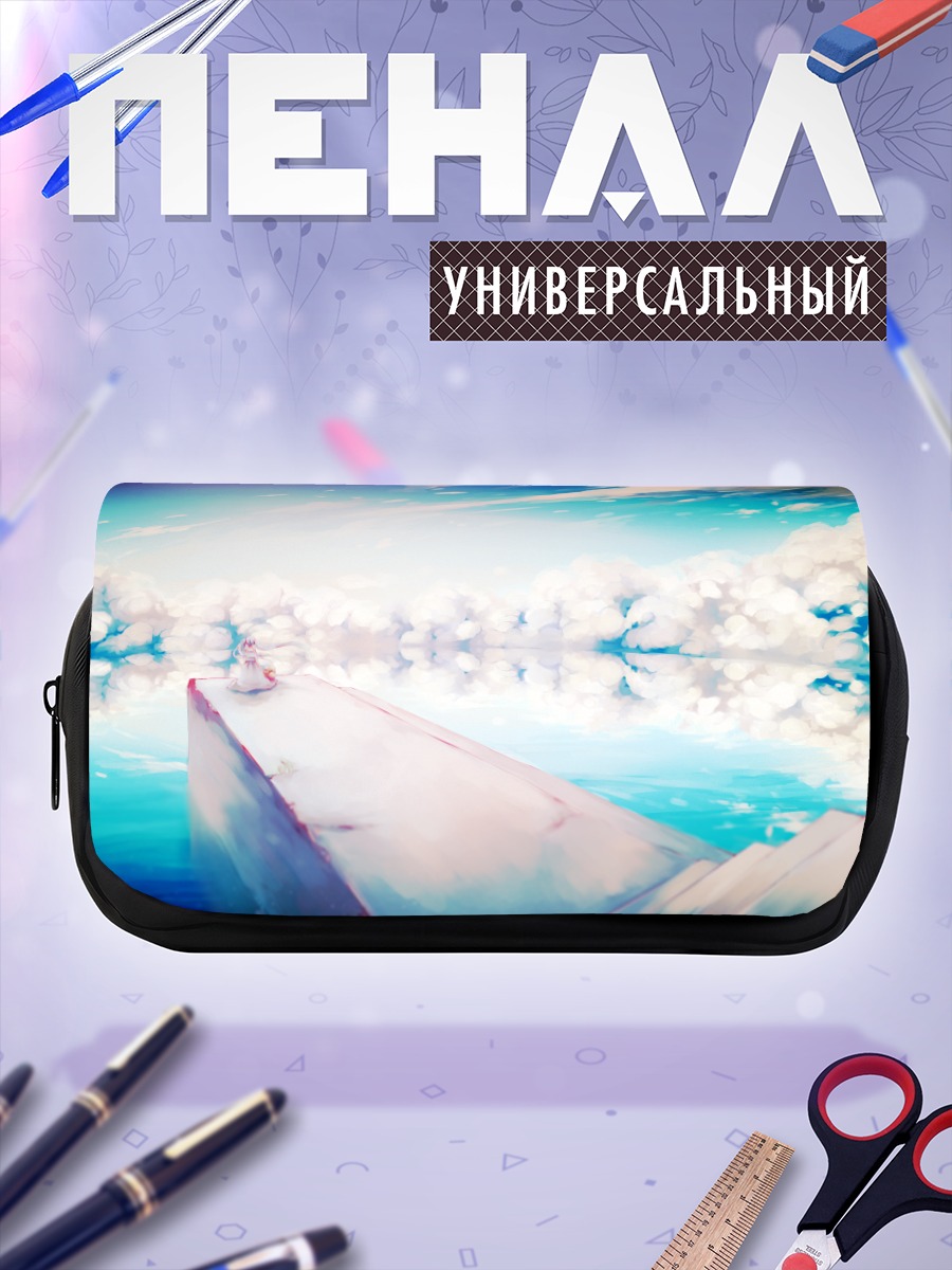 Пенал-косметичка Мику Хацунэ в облаках